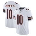 C.Bears #10 Luther Burden III Player White Blackjersey Vapor Untouchable Limited Home Game Stitched Jerseys
