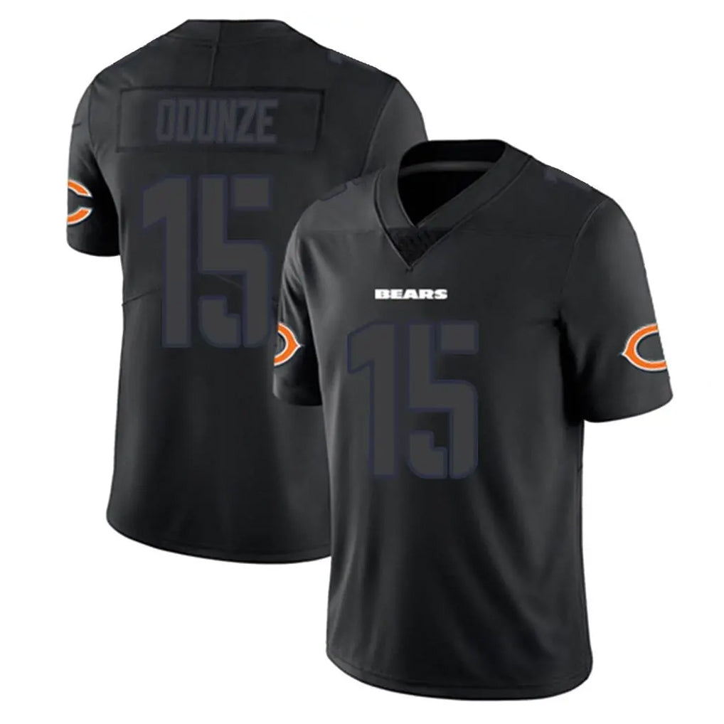 C.Bears #15 Rome Odunze Player Black Blackjersey Impact Limited Game Stitched Jerseys