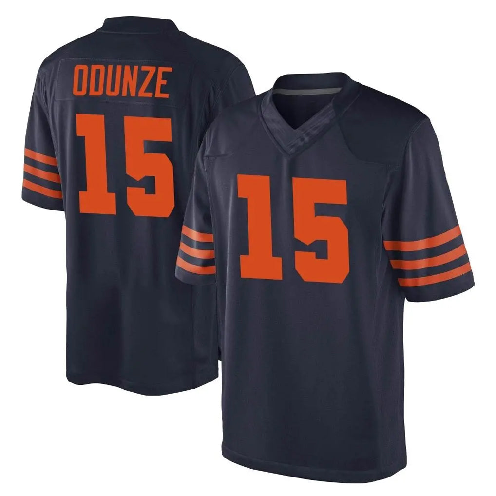 C.Bears #15 Rome Odunze Player Navy Blue Blackjersey Alternate Game Stitched Jerseys