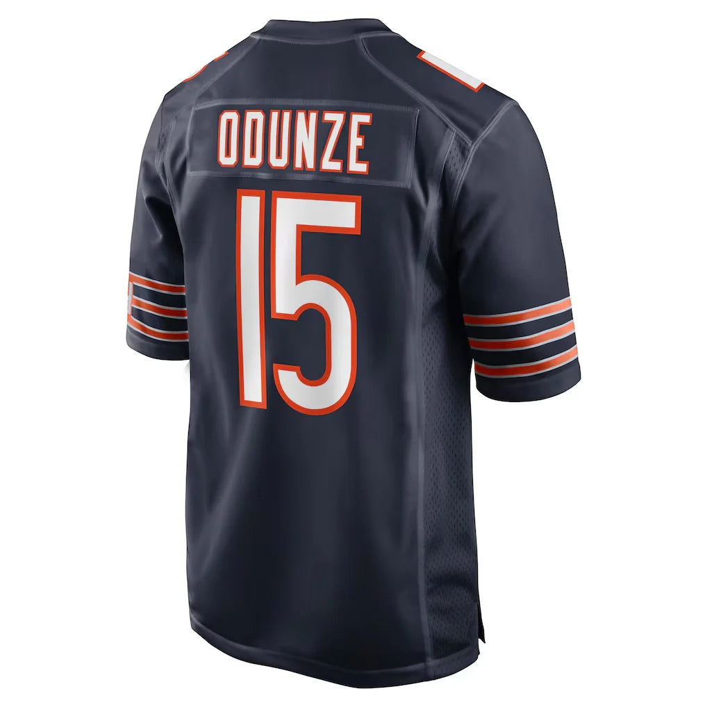 C.Bears #15 Rome Odunze Player Navy Blackjersey Home Game Stitched Jerseys