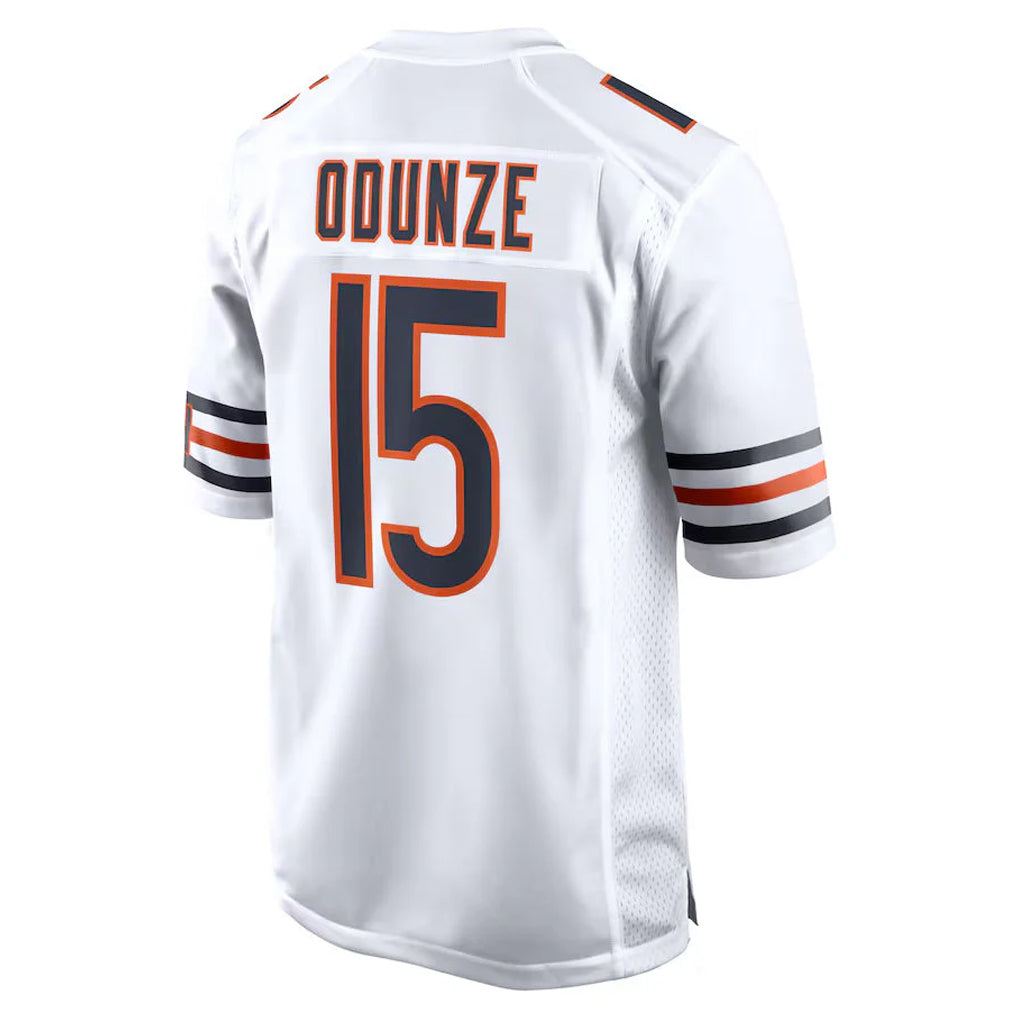 C.Bears #15 Rome Odunze Player White Blackjersey Home Game Stitched Jerseys