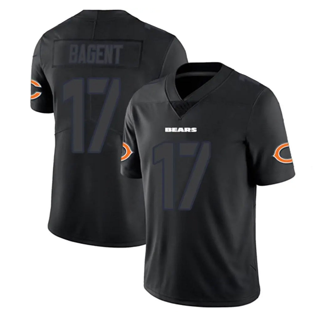 C.Bears #17 Tyson Bagent Player Black Blackjersey Impact Limited Game Stitched Jerseys