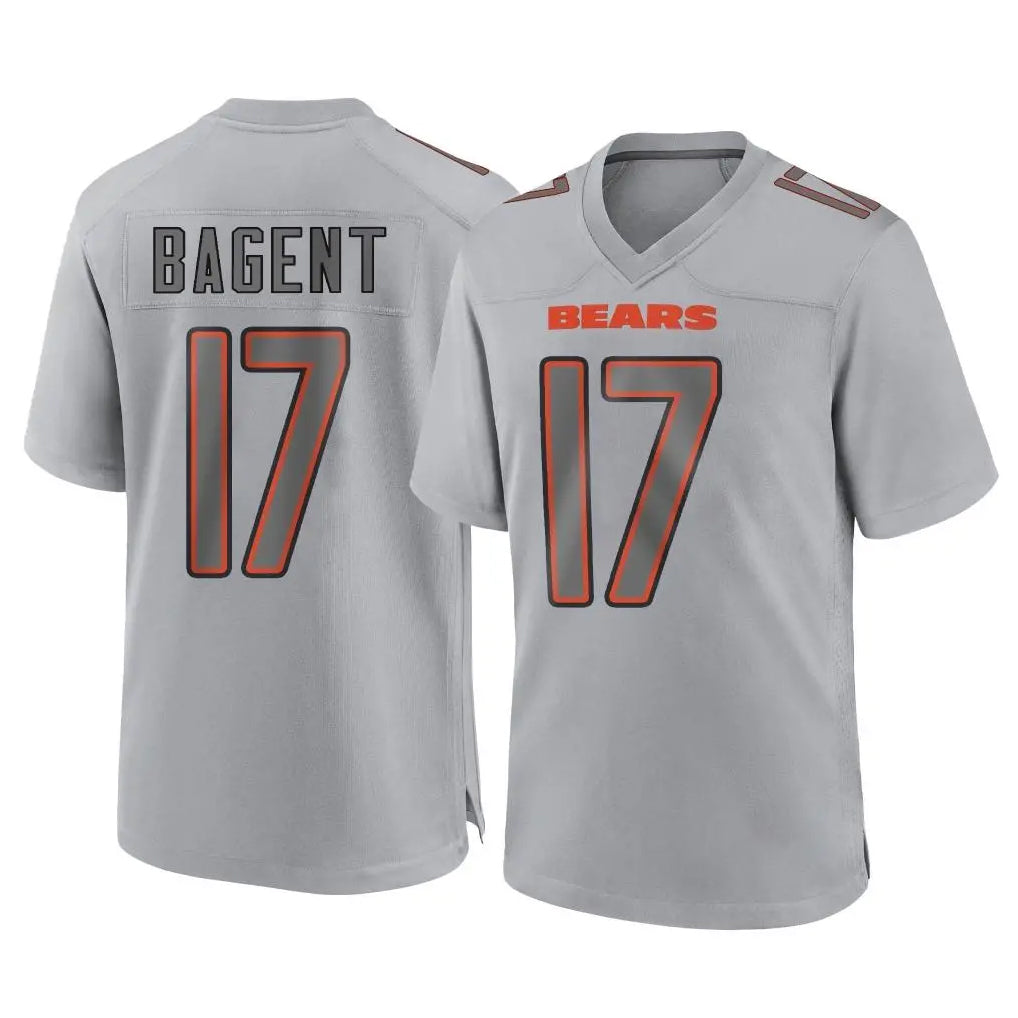 C.Bears #17 Tyson Bagent Player Gray Blackjersey Atmosphere Fashion Game Stitched Jerseys