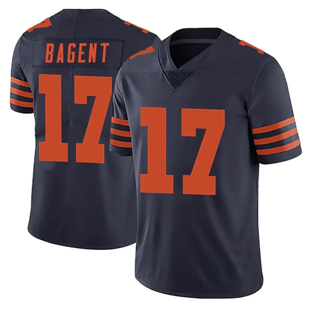C.Bears #17 Tyson Bagent Player Navy Blue Blackjersey Alternate Vapor Untouchable Limited Stitched Jerseys