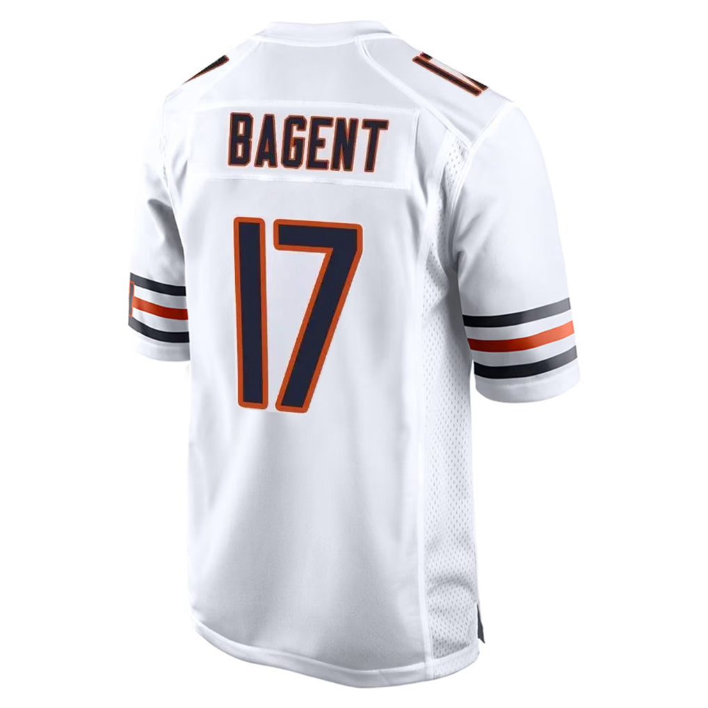 Blackjersey C.Bears #17 Tyson Bagent Player White Home Game Stitched Jerseys