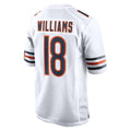 Blackjersey C.Bears #18 Caleb Williams Player White Home Game Stitched Jerseys