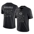 Blackjersey C.Bears #25 Kyle Monangai Player Black REFLECTIVE Limited Game Stitched Jerseys