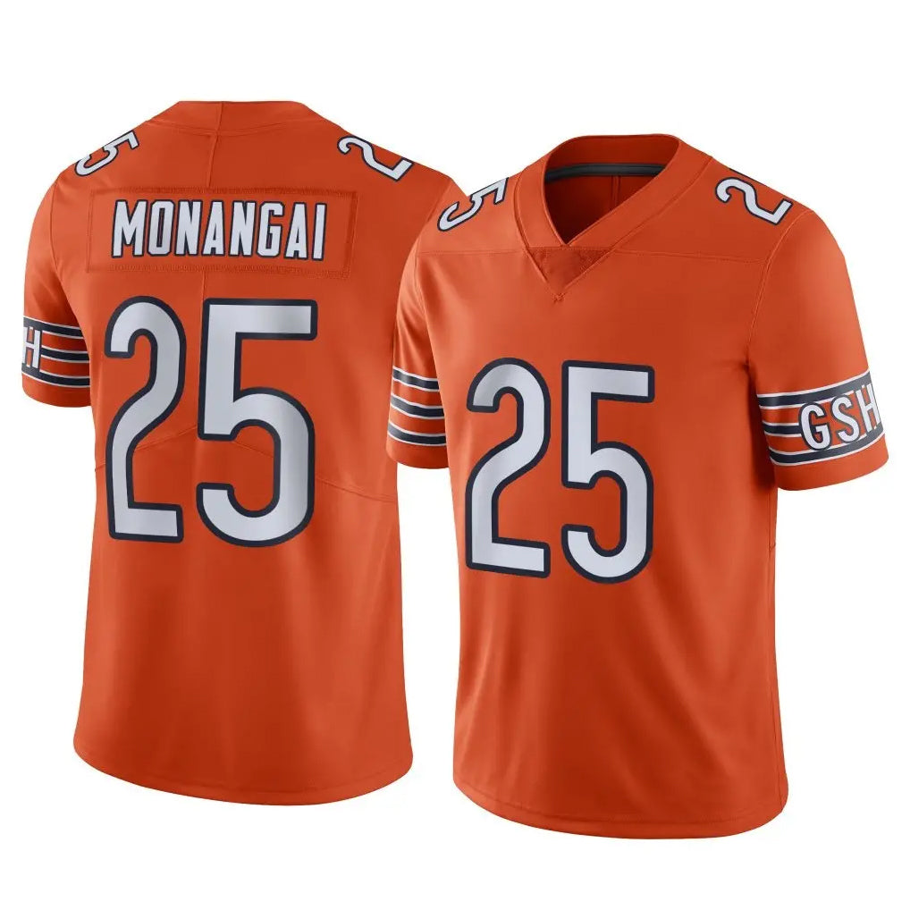 Blackjersey C.Bears #25 Kyle Monangai Player Orange Alternate Vapor Limited Home Game Stitched Jerseys