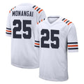 Blackjersey C.Bears #25 Kyle Monangai Player White Classic Home Game Stitched Jerseys