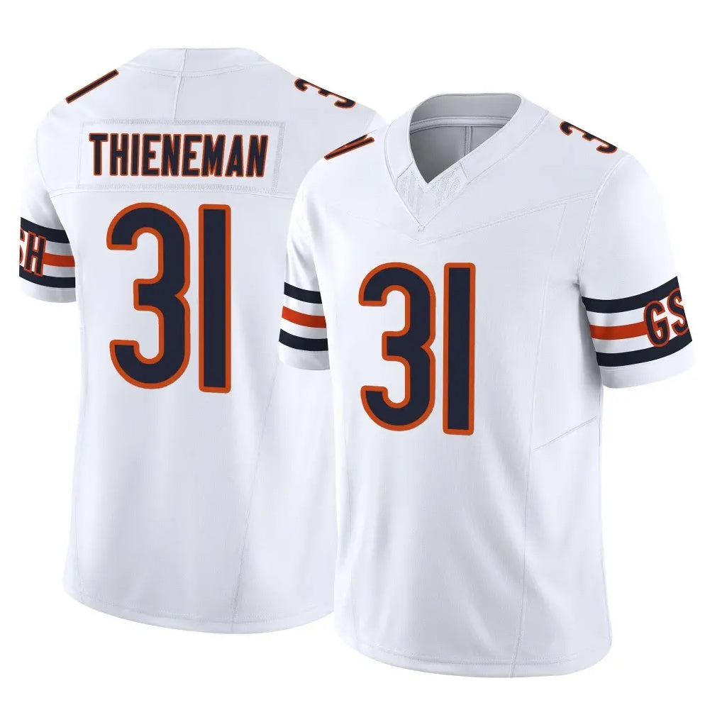 Blackjersey C.Bears #31 Dillon Thieneman Player White Vapor F.U.S.E. Limited Home Game Stitched Jerseys