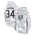 Blackjersey C.Bears #34 Walter Payton Player Arctic Camo Salute to Service Pullover Hoodies Limited Stitched Jerseys