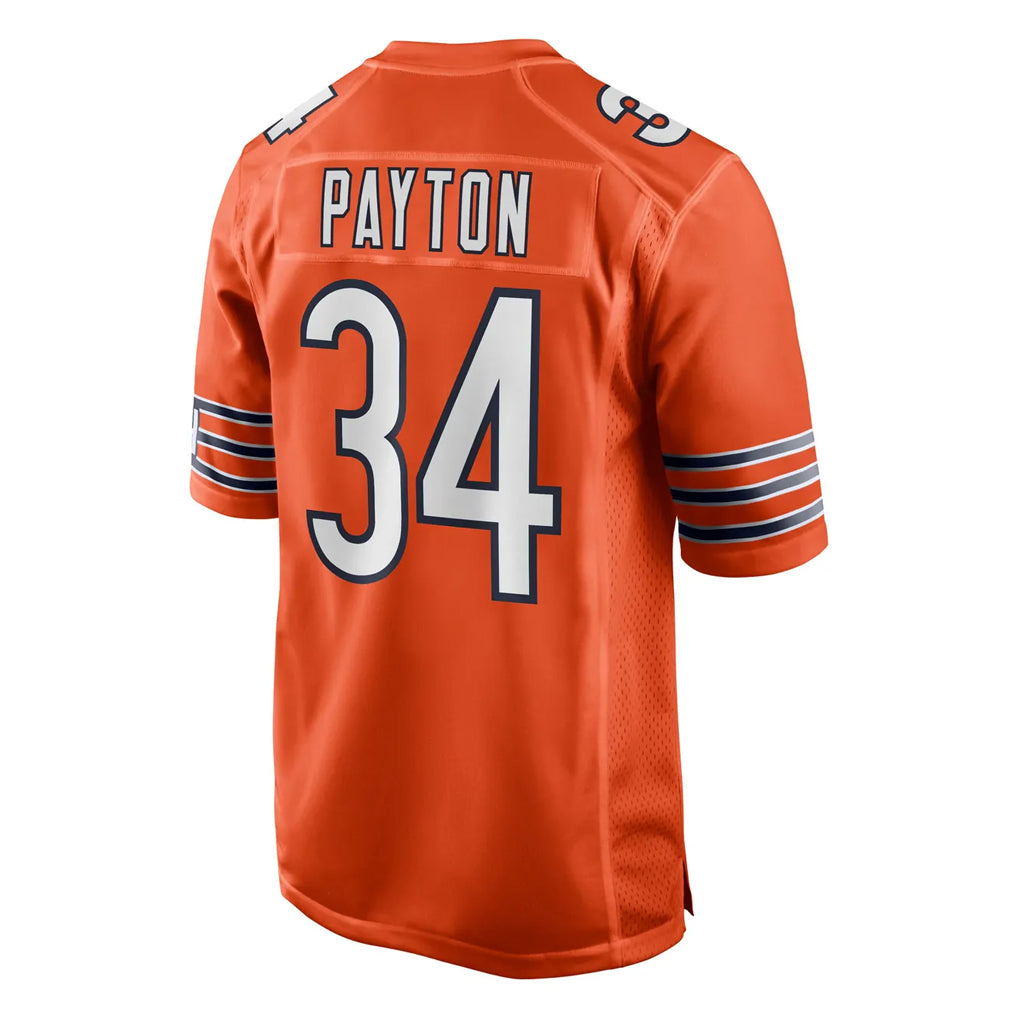 Blackjersey C.Bears #34 Walter Payton Player Orange Home Game Stitched Jerseys