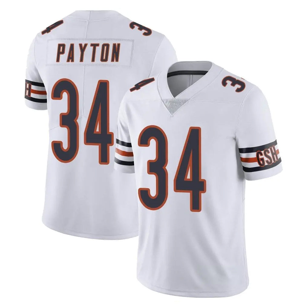 Blackjersey C.Bears #34 Walter Payton Player White Vapor Untouchable Limited Home Game Stitched Jerseys