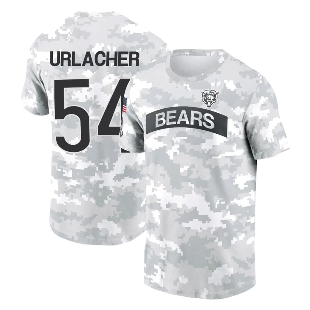 Blackjersey C.Bears #54 Brian Urlacher Player Arctic Camo Salute to Service Performance T-Shirt Limited Stitched Jerseys
