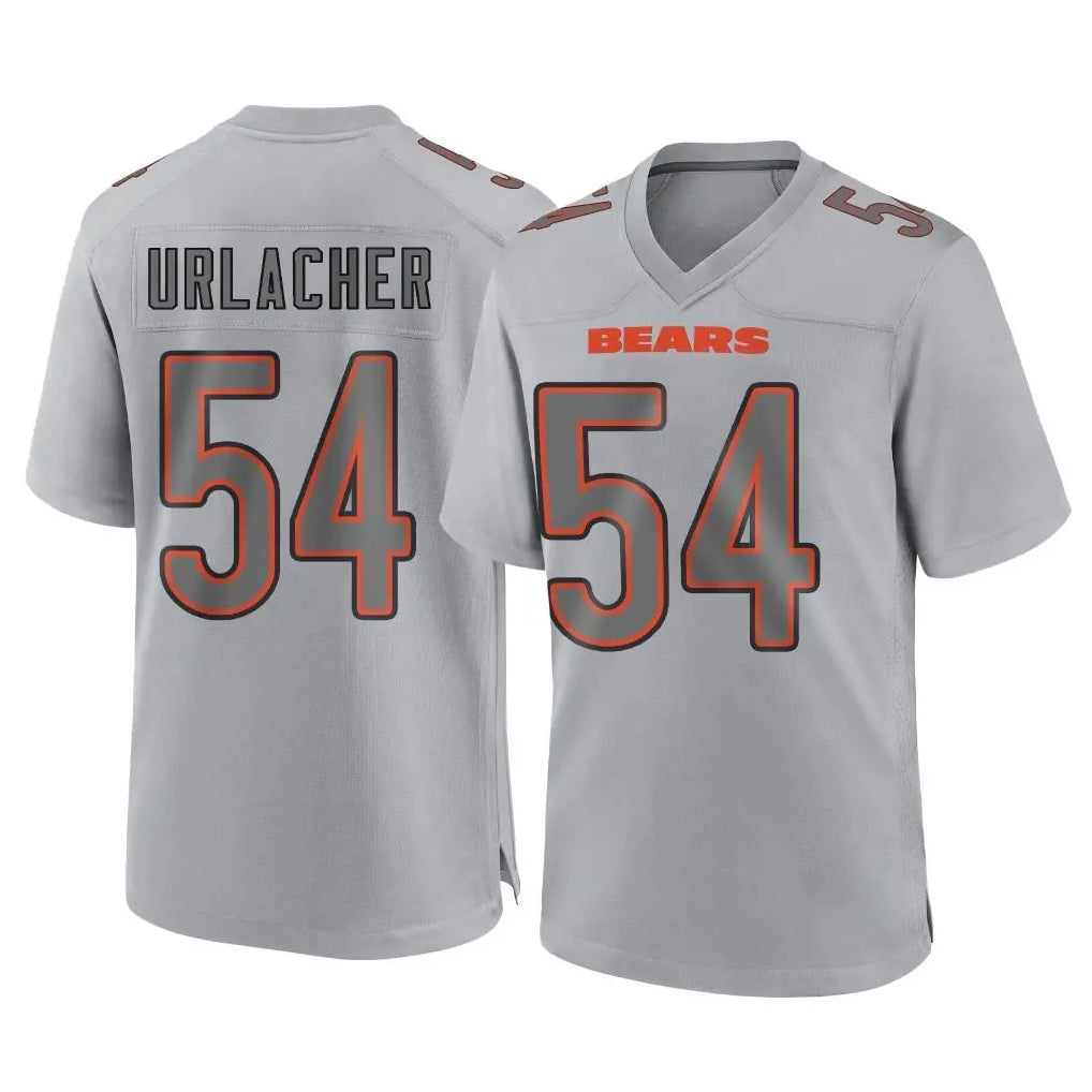 Blackjersey C.Bears #54 Brian Urlacher Player Gray Atmosphere Fashion Game Stitched Jerseys