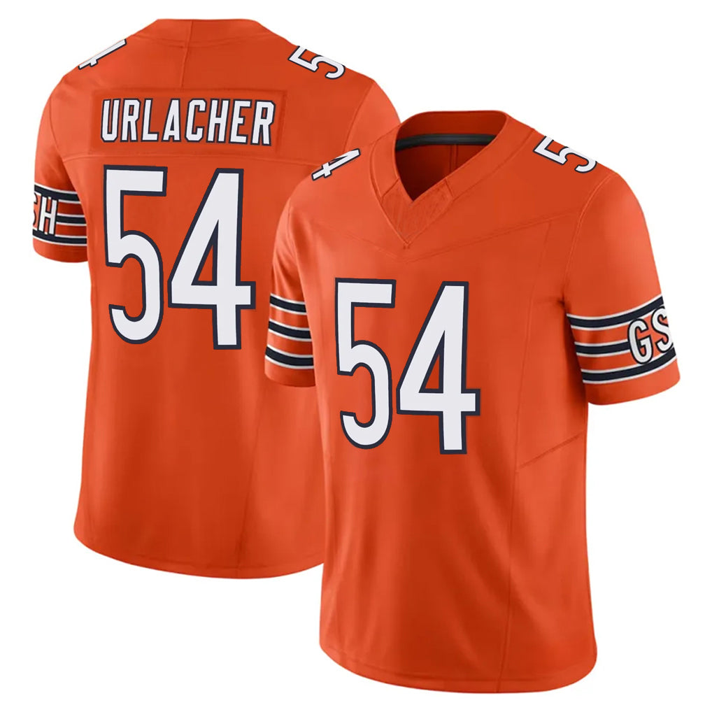Blackjersey C.Bears #54 Brian Urlacher Player Orange Vapor F.U.S.E. Limited Home Game Stitched Jerseys