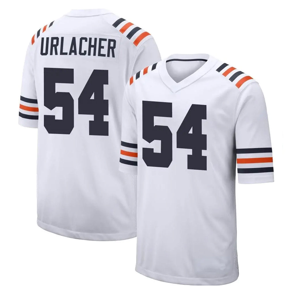Blackjersey C.Bears #54 Brian Urlacher Player White Classic Home Game Stitched Jerseys