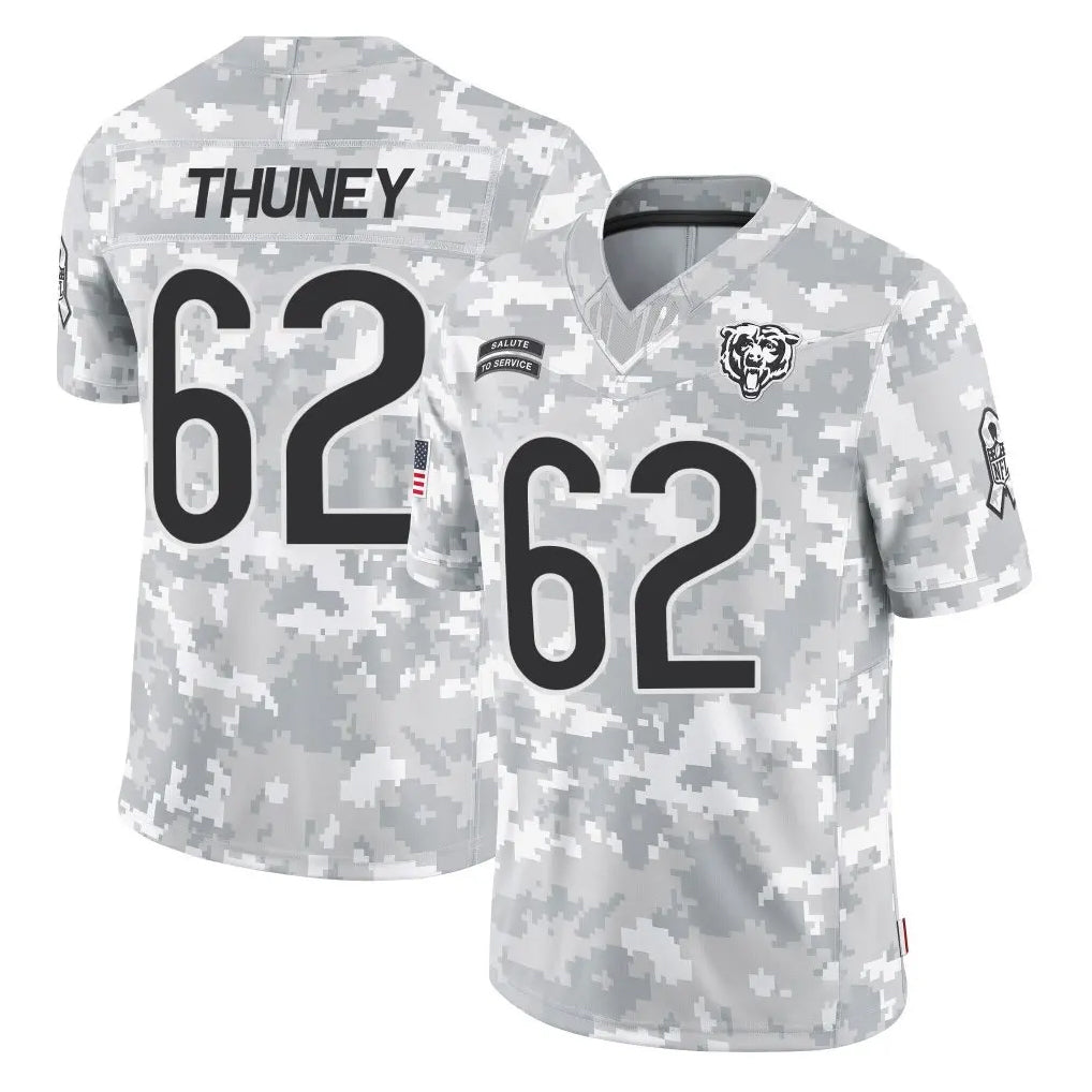 Blackjersey C.Bears #62 Joe Thuney Player Arctic Camo Salute to Service Limited Stitched Jerseys