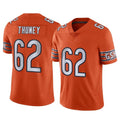 Blackjersey C.Bears #62 Joe Thuney Player Orange Alternate Vapor Limited Home Game Stitched Jerseys