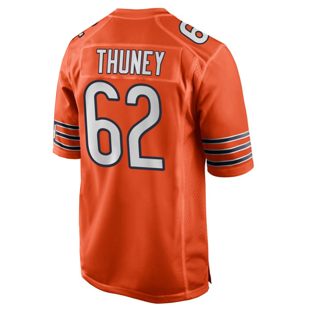Blackjersey C.Bears #62 Joe Thuney Player Orange Home Game Stitched Jerseys