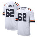 Blackjersey C.Bears #62 Joe Thuney Player White Classic Home Game Stitched Jerseys