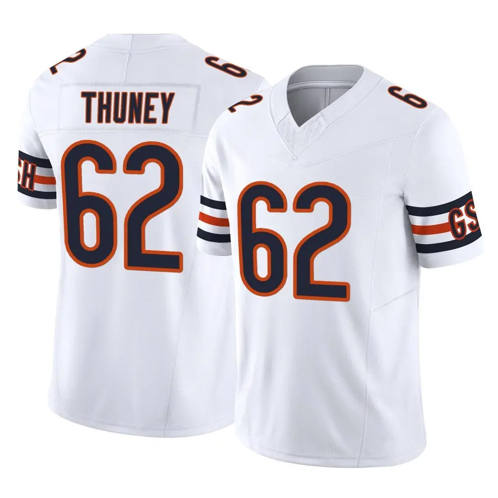 Blackjersey C.Bears #62 Joe Thuney Player White Vapor F.U.S.E. Limited Home Game Stitched Jerseys