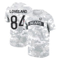 Blackjersey C.Bears #84 Colston Loveland Player Arctic Camo Salute to Service Performance T-Shirt Limited Stitched Jerseys