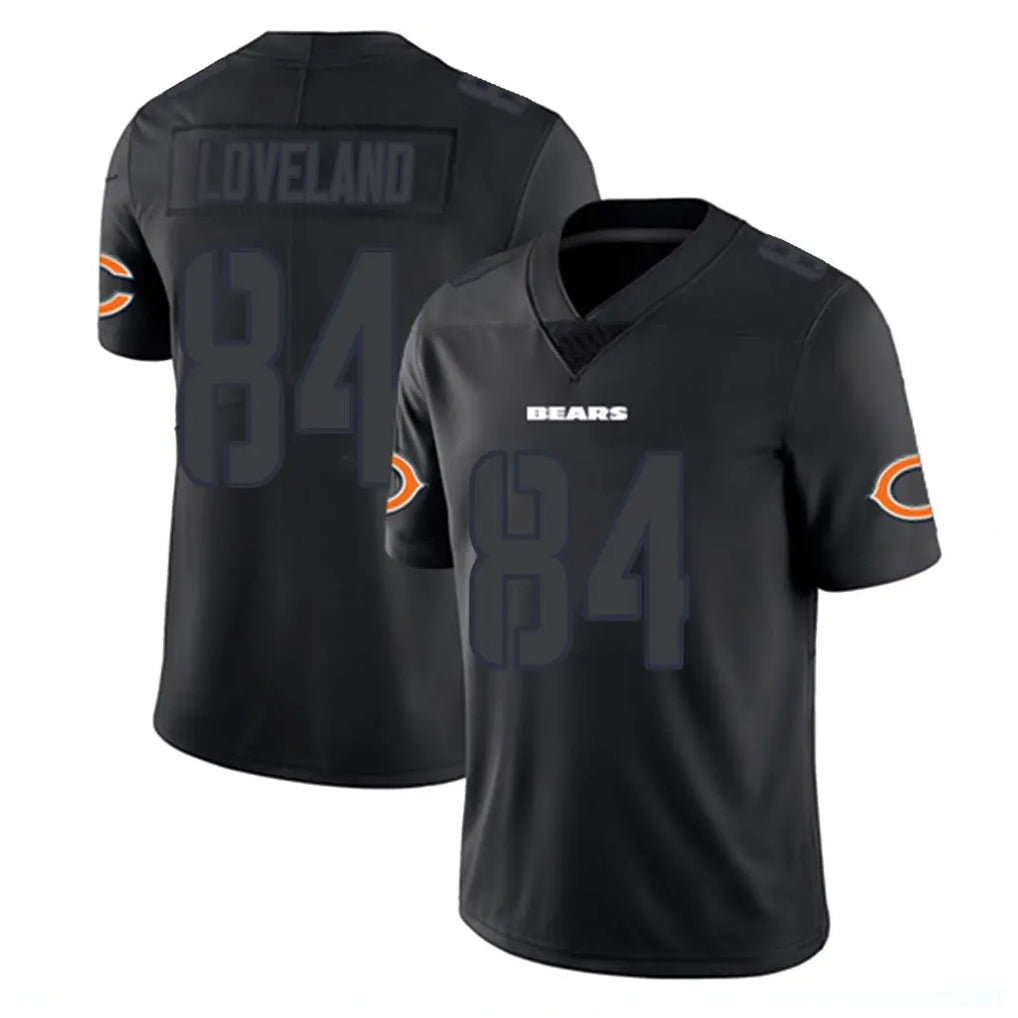 Blackjersey C.Bears #84 Colston Loveland Player Black Impact Limited Game Stitched Jerseys