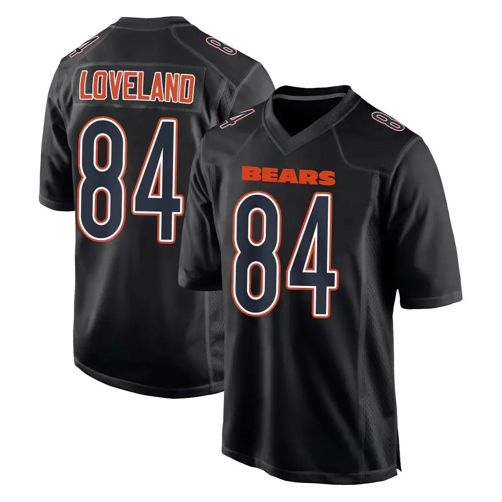 Blackjersey C.Bears #84 Colston Loveland Player Carbon Black Fashion Game Stitched Jerseys