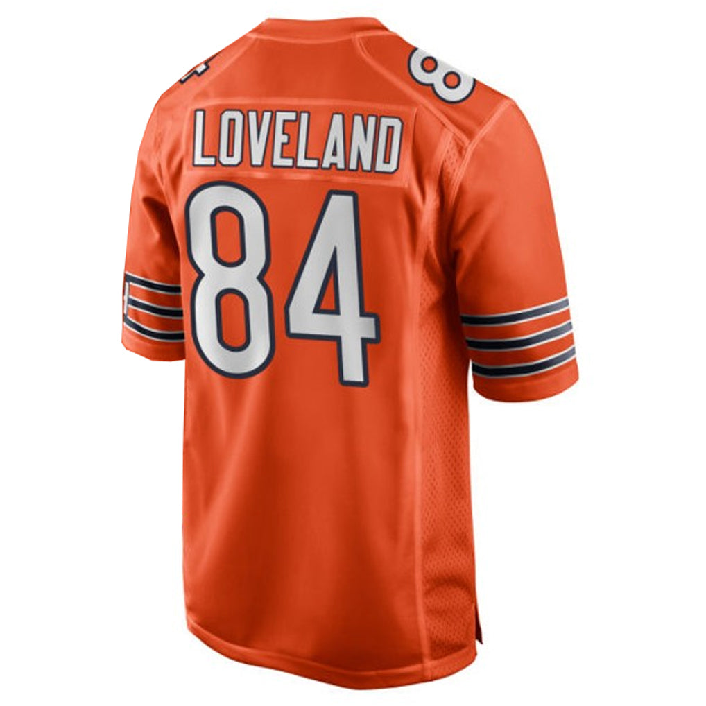 Blackjersey C.Bears #84 Colston Loveland Player Orange Home Game Stitched Jerseys