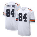 Blackjersey C.Bears #84 Colston Loveland Player White Classic Home Game Stitched Jerseys