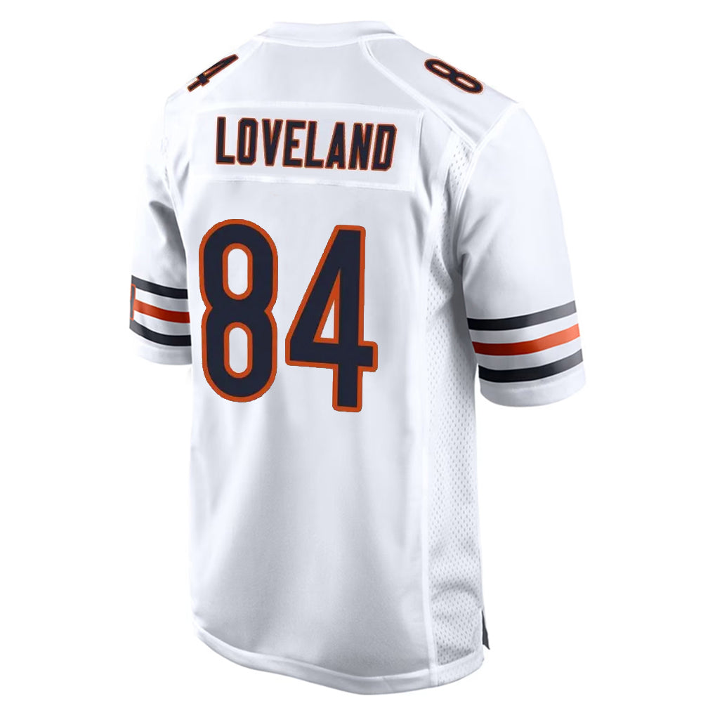 Blackjersey C.Bears #84 Colston Loveland Player White Home Game Stitched Jerseys