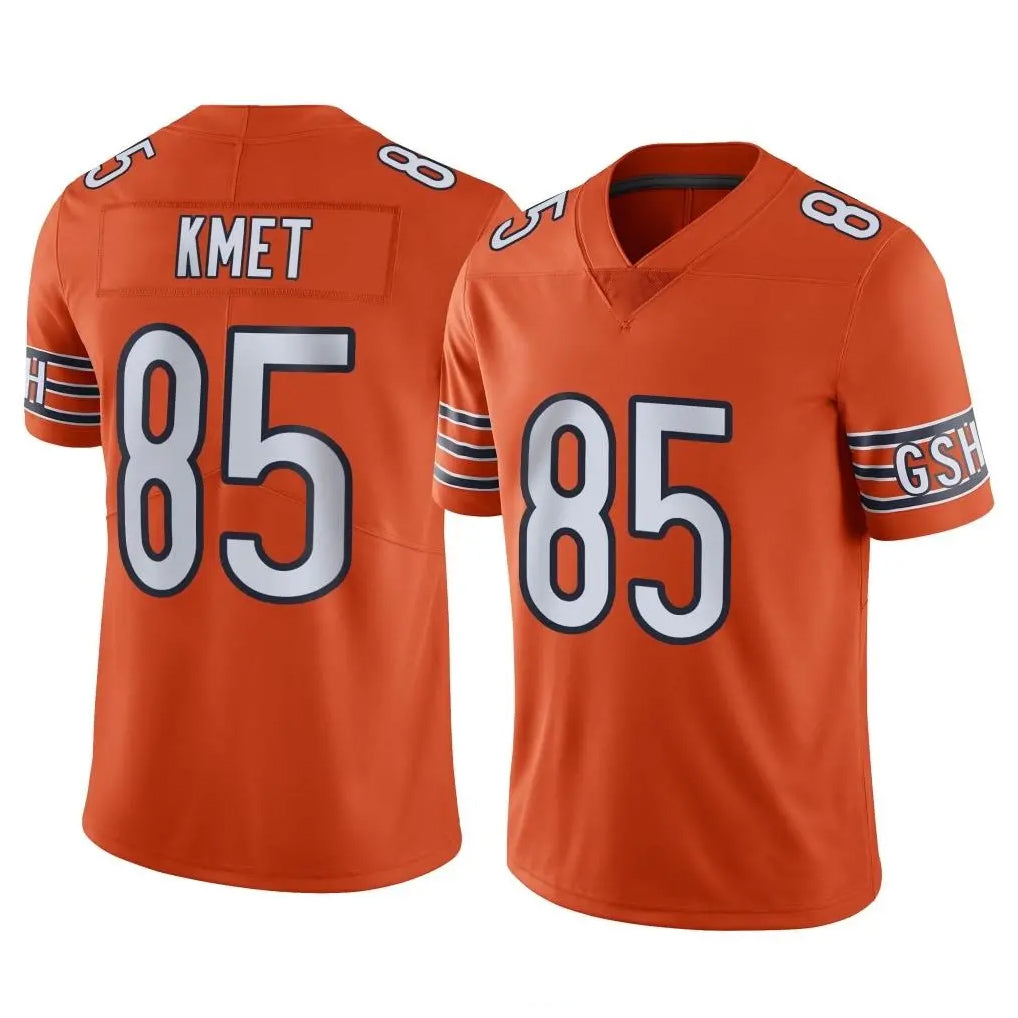 Blackjersey C.Bears #85 Cole Kmet Player Orange Alternate Vapor Limited Home Game Stitched Jerseys