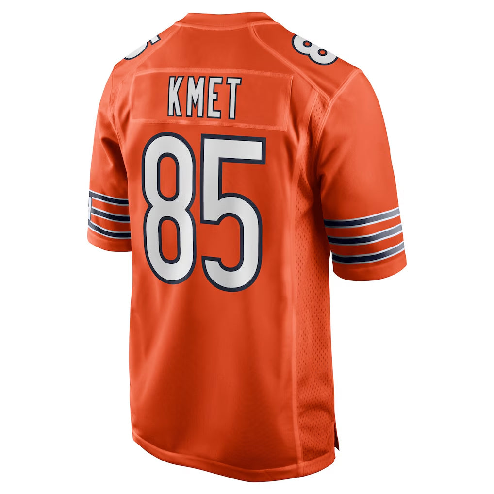 Blackjersey C.Bears #85 Cole Kmet Player Orange Home Game Stitched Jerseys