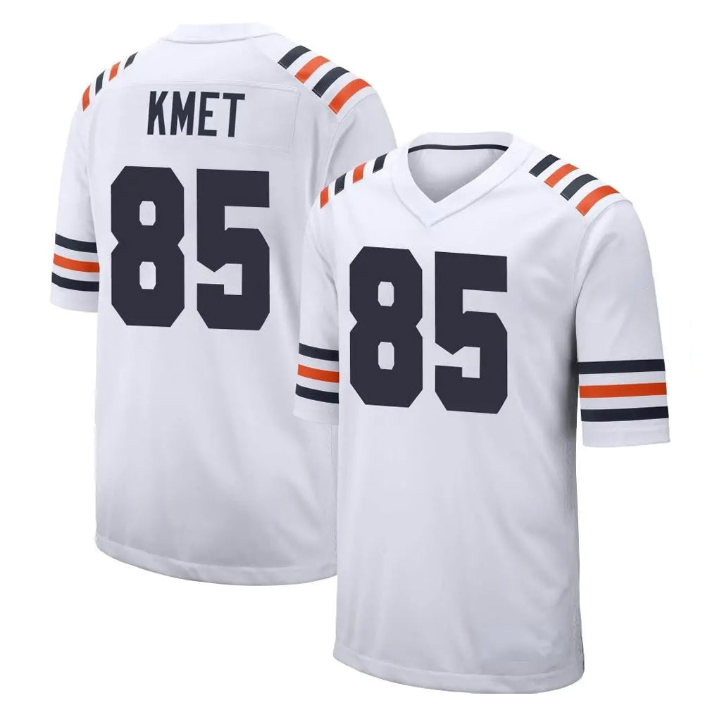Blackjersey C.Bears #85 Cole Kmet Player White Classic Home Game Stitched Jerseys