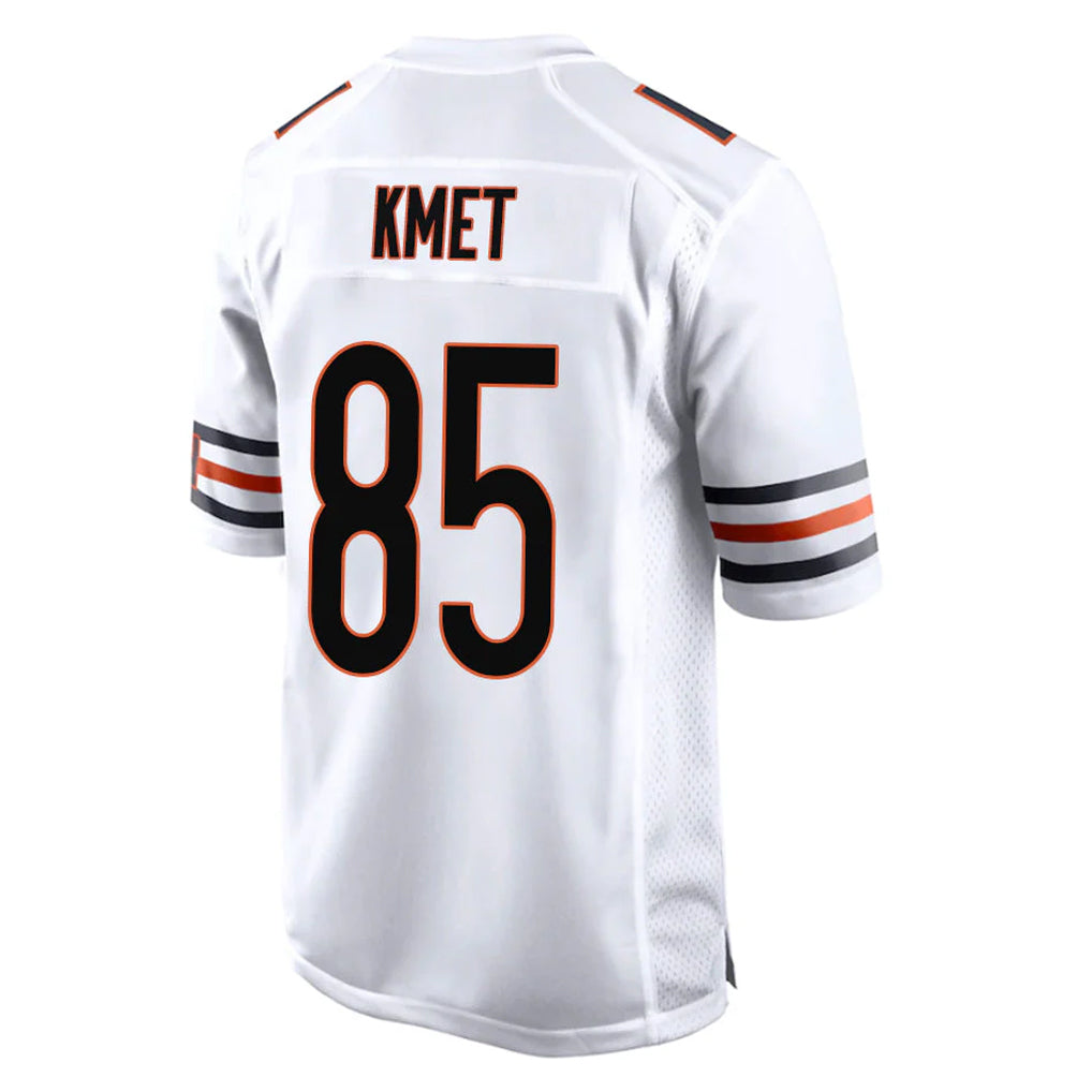 Blackjersey C.Bears #85 Cole Kmet Player White Home Game Stitched Jerseys
