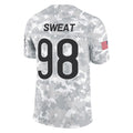 Blackjersey C.Bears #98 Montez Sweat Player Arctic Camo Salute to Service Limited Stitched Jerseys