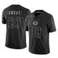 Blackjersey C.Bears #98 Montez Sweat Player Black REFLECTIVE Limited Game Stitched Jerseys