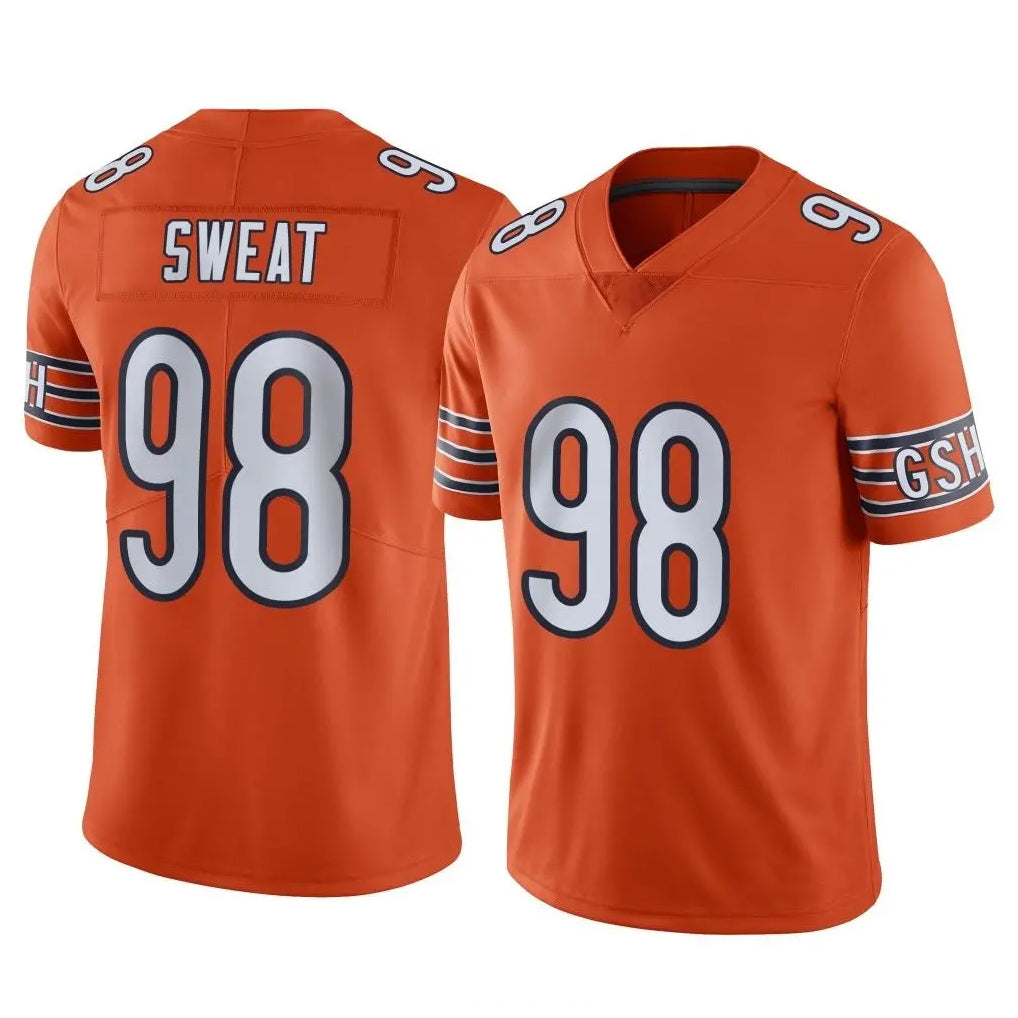 Blackjersey C.Bears #98 Montez Sweat Player Orange Alternate Vapor Limited Home Game Stitched Jerseys