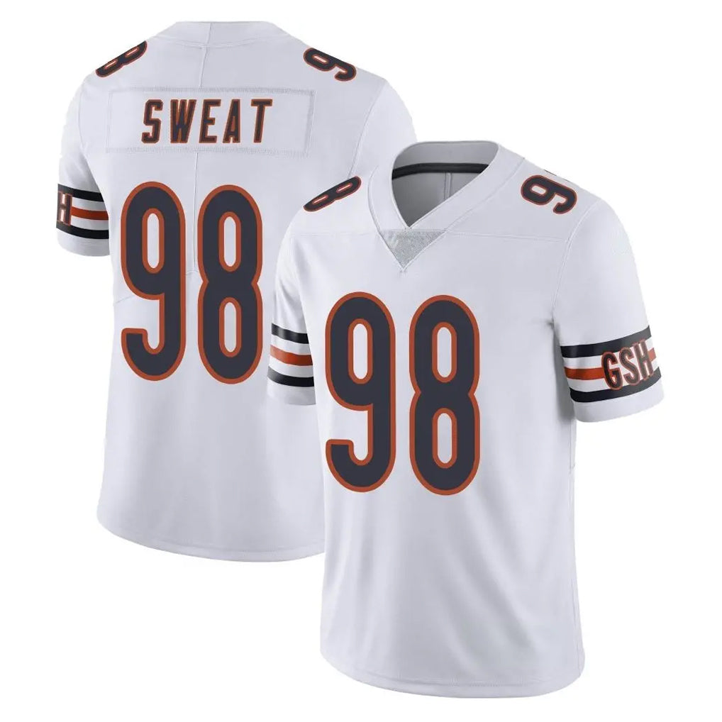 Blackjersey C.Bears #98 Montez Sweat Player White Vapor Untouchable Limited Home Game Stitched Jerseys