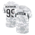 Blackjersey C.Bears #99 Gervon Dexter Sr. Player Arctic Camo Salute to Service Performance T-Shirt Limited Stitched Jerseys