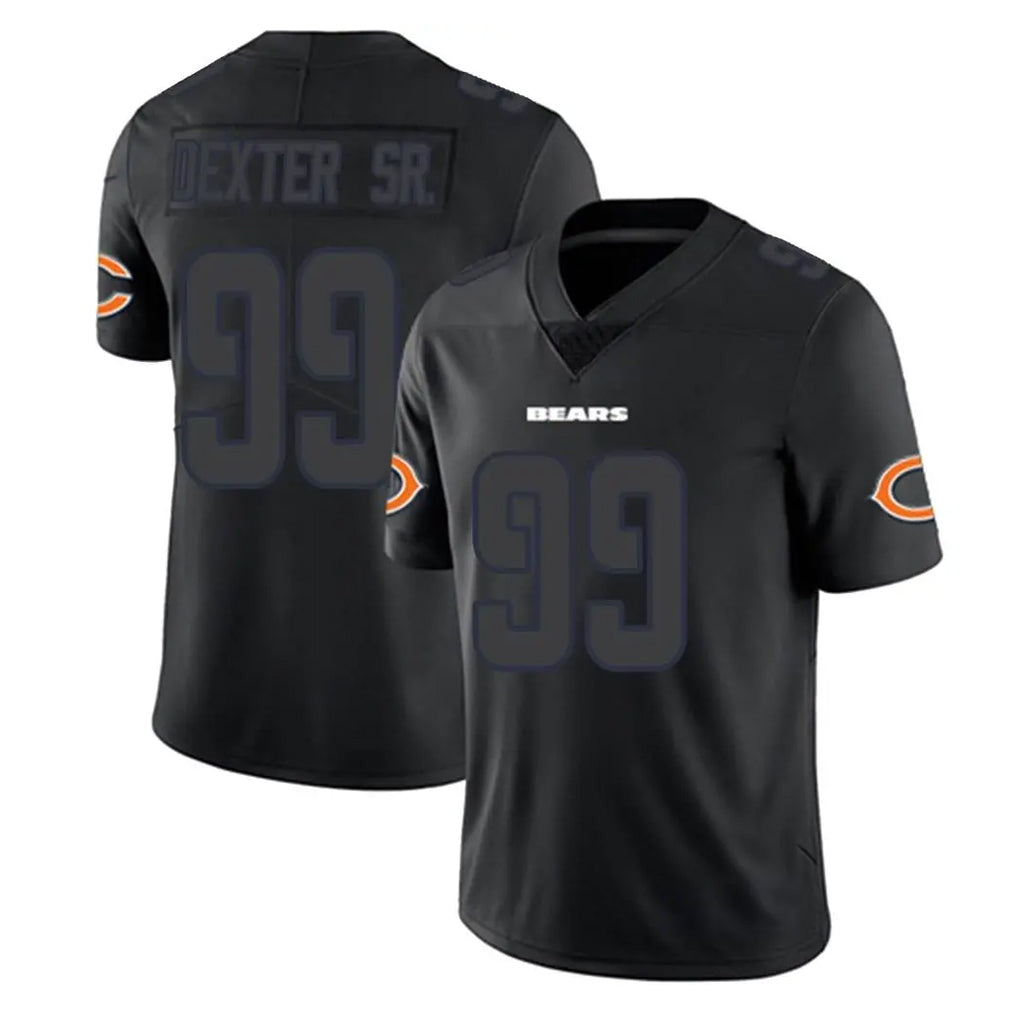 Blackjersey C.Bears #99 Gervon Dexter Sr. Player Black Impact Limited Game Stitched Jerseys
