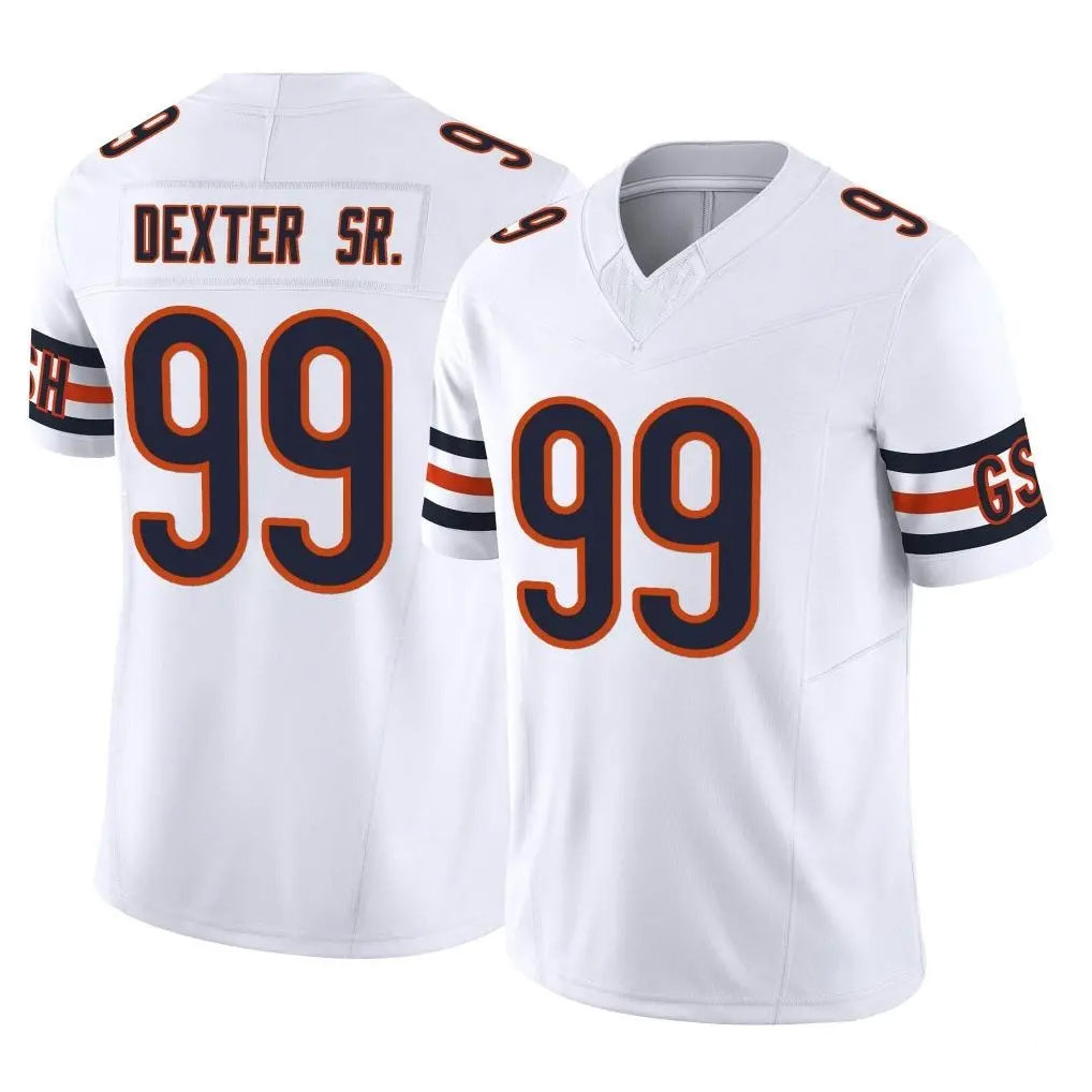 Blackjersey C.Bears #99 Gervon Dexter Sr. Player White Vapor F.U.S.E. Limited Home Game Stitched Jerseys