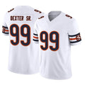 Blackjersey C.Bears #99 Gervon Dexter Sr. Player White Vapor F.U.S.E. Limited Home Game Stitched Jerseys
