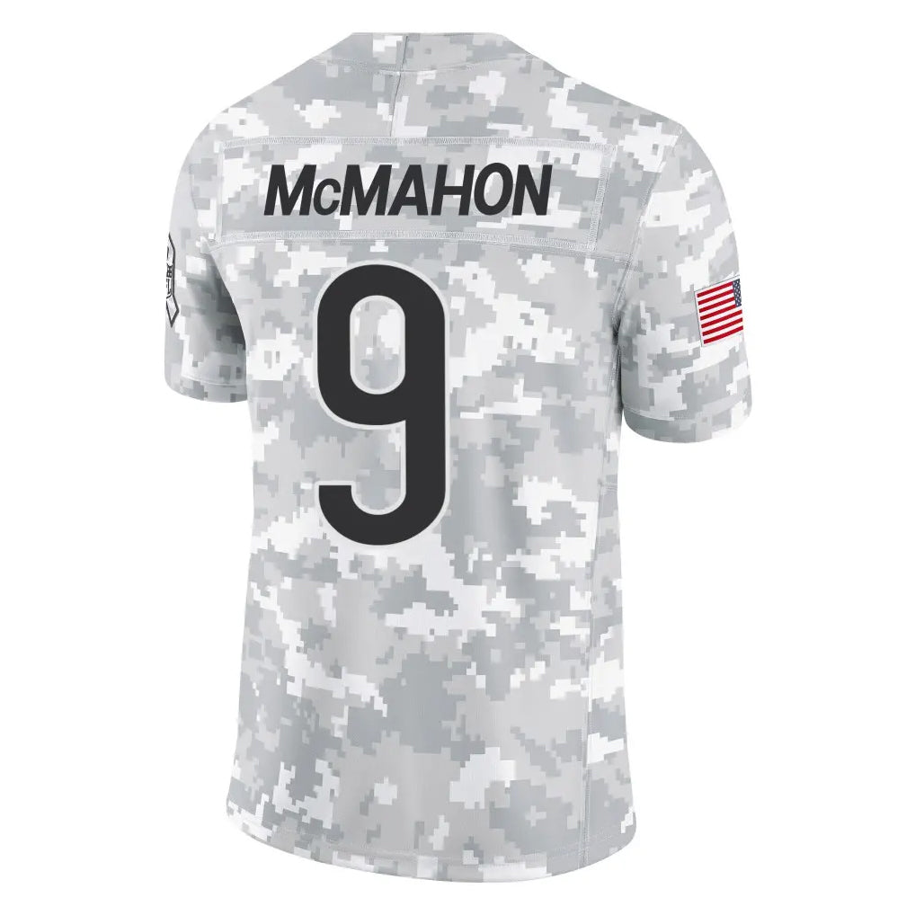 C.Bears #9 Jim McMahon Player Arctic Camo Blackjersey Salute to Service Limited Stitched Jerseys