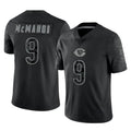 C.Bears #9 Jim McMahon Player Black Blackjersey REFLECTIVE Limited Game Stitched Jerseys