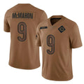 C.Bears #9 Jim McMahon Player Brown Blackjersey Salute to Service Limited Stitched Jerseys