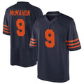 C.Bears #9 Jim McMahon Player Navy Blackjersey Blue Alternate Game Stitched Jerseys