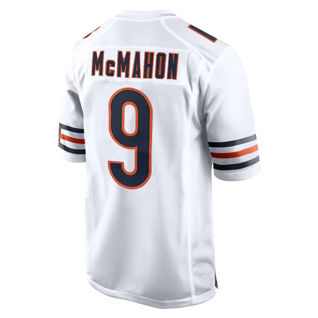 C.Bears #9 Jim McMahon Player White Blackjersey Home Game Stitched Jerseys