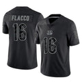 Blackjersey C.Bengals #16 Joe Flacco Player Black Reflective Limited Game Stitched Jerseys